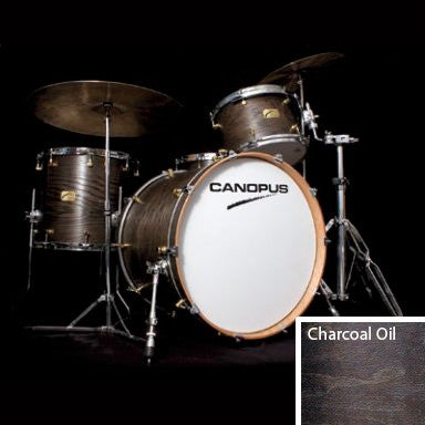 Canopus Ash Classic Kit Chrome Hardware Batería Acústica Charcoal Oil 1