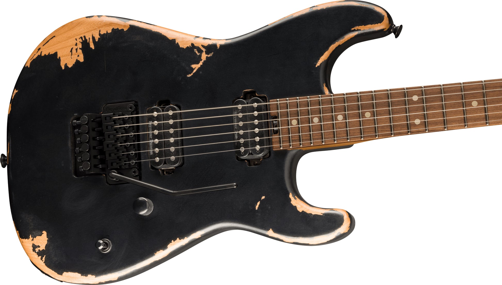 Charvel Pro-Mod Relic San Dimas Style 1 HH FR PF Guitarra Eléctrica Weathered Black 3