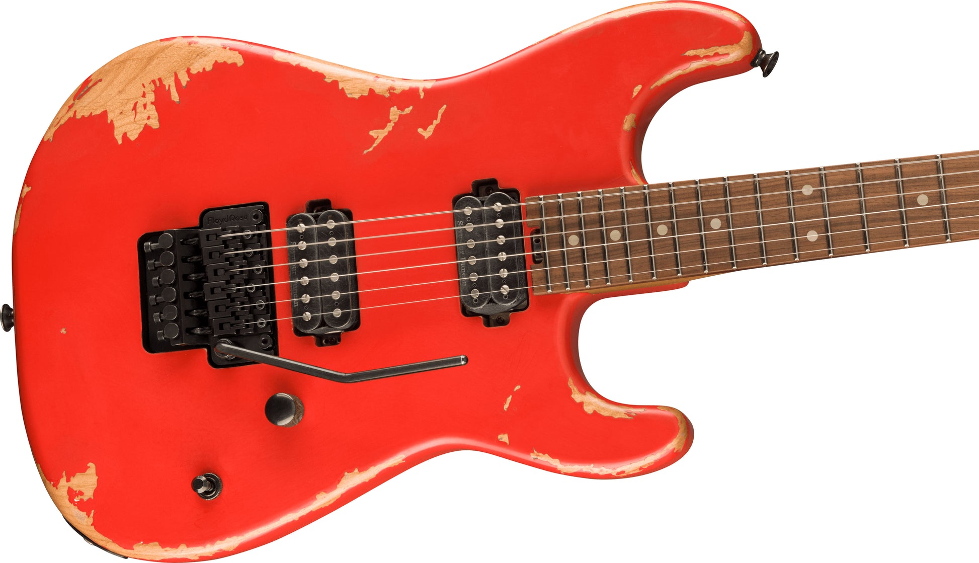 Charvel Pro-Mod Relic San Dimas Style 1 HH FR PF Guitarra Eléctrica Weathered Orange 3