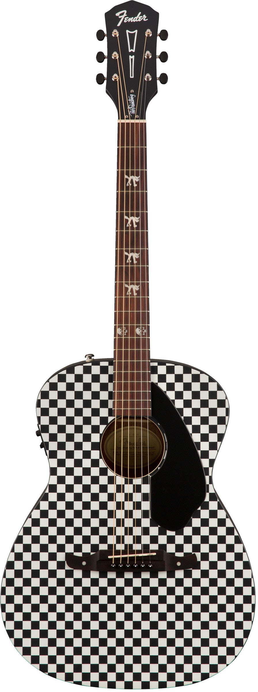 Fender Tim Armstrong Hellcat Checkerboard WN Guitarra Electroacústica Concierto 1