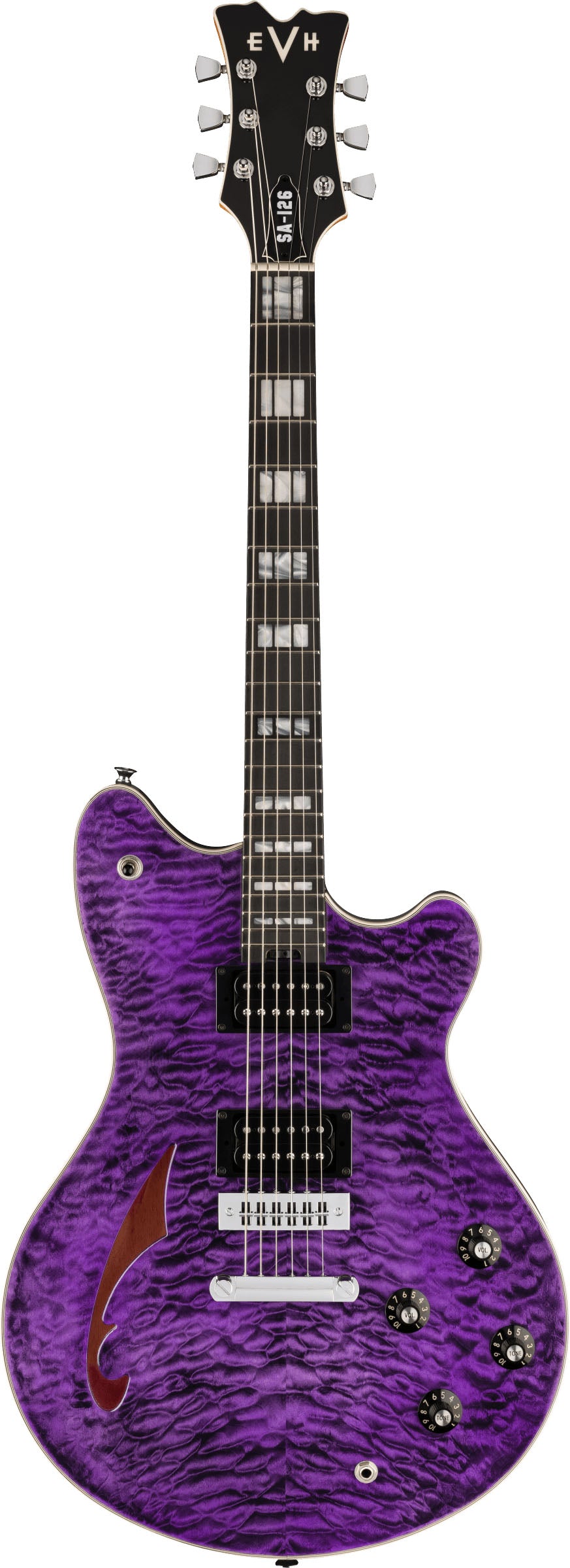 EVH Sa126 Special QM EB Guitarra Eléctrica Transparent Purple 1