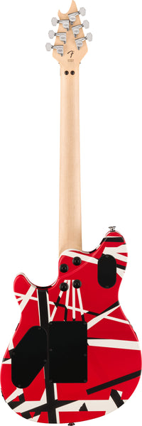 EVH Wolfgang Special Striped EB Guitarra Eléctrica Rojo Negro Blanco 2