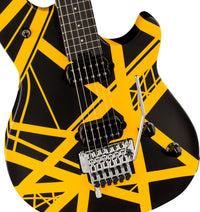 EVH Wolfgang Special Striped EB Guitarra Eléctrica Negro Amarillo 4