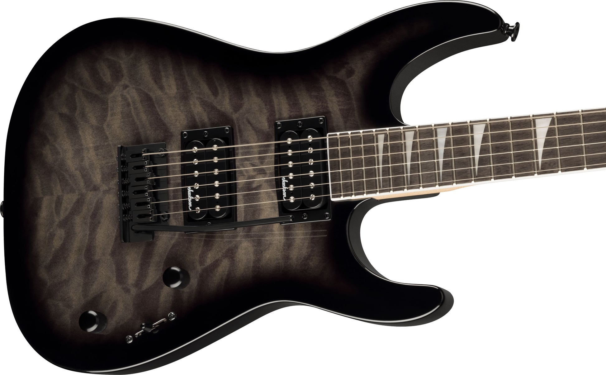 Jackson JS20 DKQ 2PT Dinky JS Series AM Guitarra Eléctrica Transparent Black Burst 3