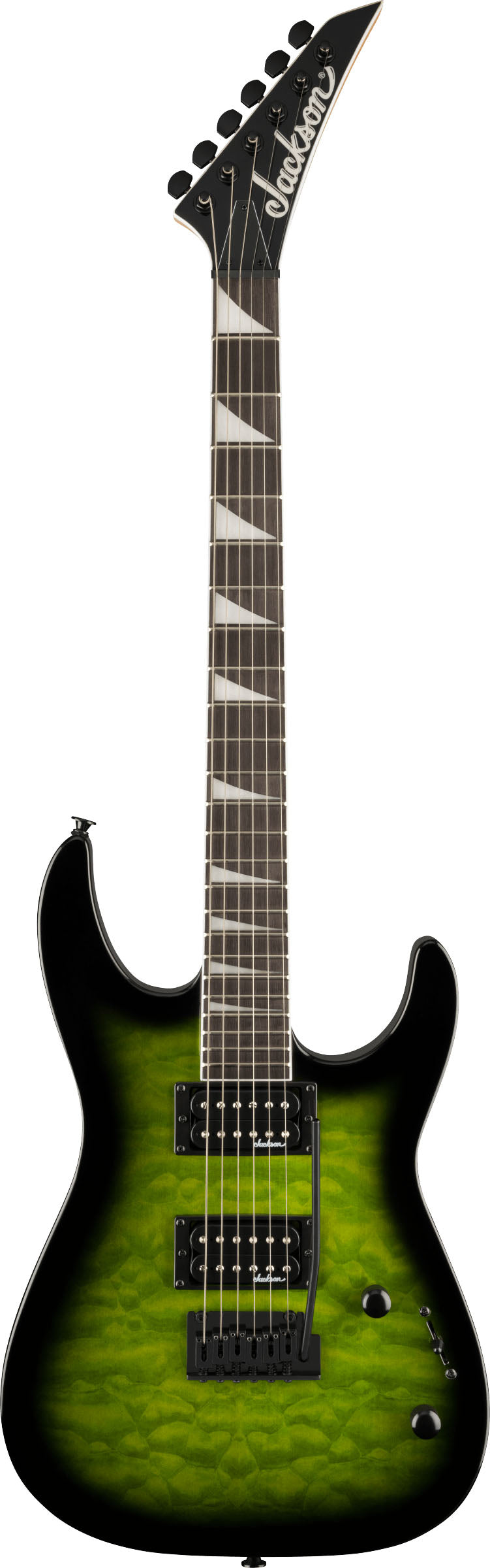 Jackson JS20 DKQ 2PT Dinky JS Series AM Guitarra Eléctrica Transparent Green Burst 1