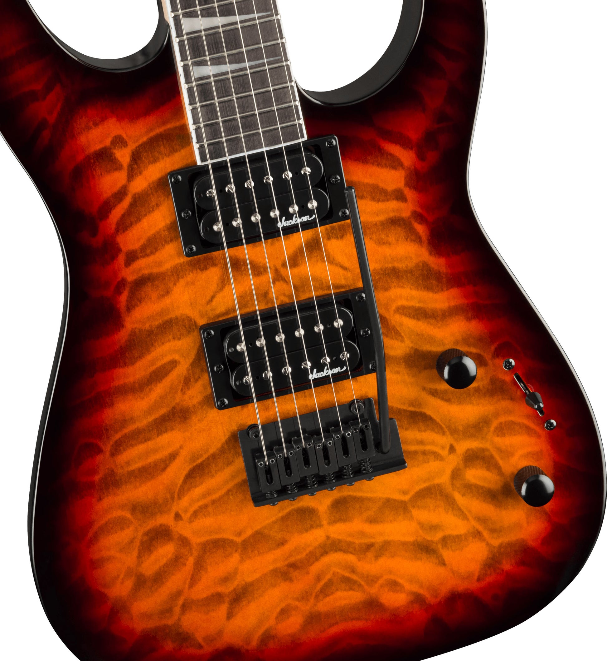 Jackson JS20 DKQ 2PT Dinky JS Series AM Guitarra Eléctrica Transparent Tobacco Burst 4