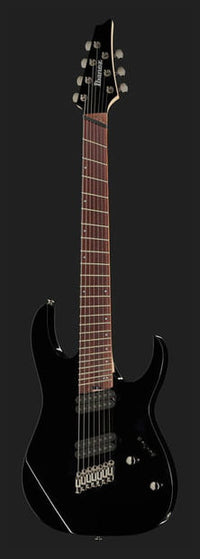 Ibanez RGMS7 BK Guitarra Eléctrica 7 Cuerdas Multi-Escala Negra 12