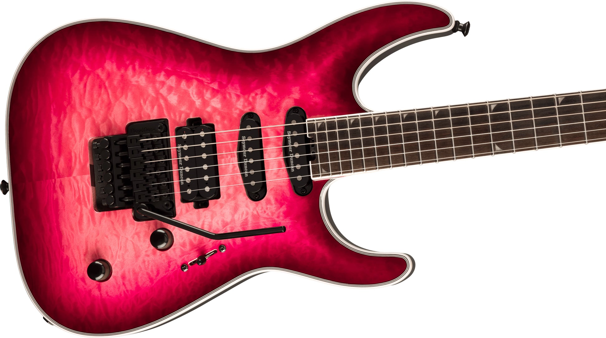 Jackson SLA3Q Soloist Pro Plus Series EB Guitarra Eléctrica Fuschia Burst 3