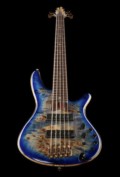 Ibanez SR2605 CBB Premium Bajo Eléctrico 5 Cuerdas Cerulean Blue Burst 17