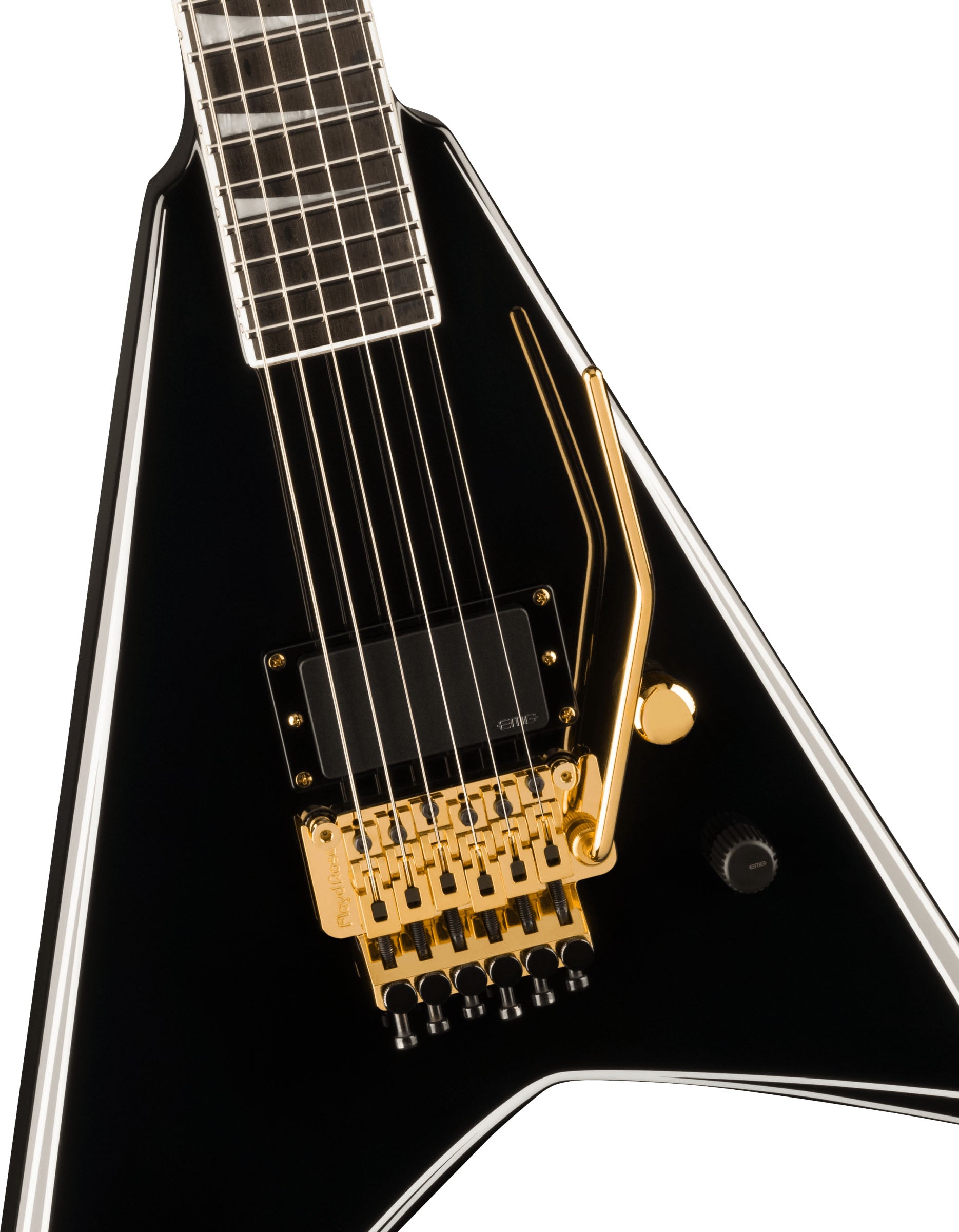 Jackson RR24 FR H Rhoads Concept Series EB Guitarra Eléctrica Negra con Rayas Blancas 4