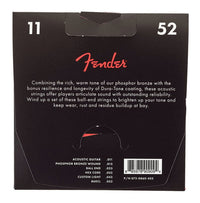 Fender 0730860405 Custom Light 860CL Duratone Coated Juego Cuerdas Guitarra Acústica 011-052 2