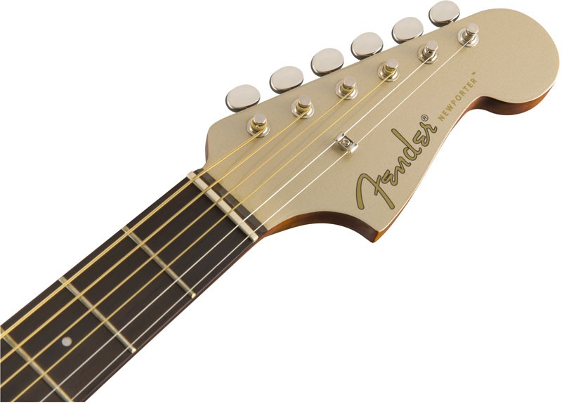 Fender Newporter Player Guitarra Electroacústica Champagne. 7