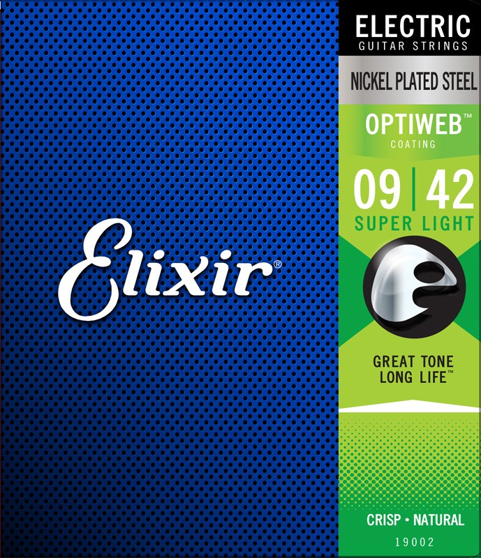 Elixir 19002 Optiweb Superlite Juego Cuerdas Guitarra Eléctrica 009-042 1