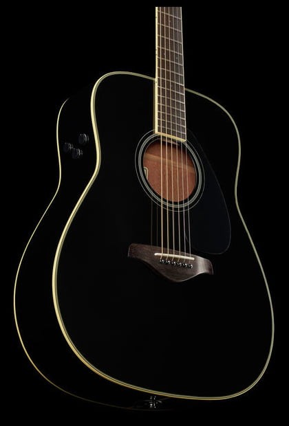 Yamaha FGTA BL Transacoustic Guitarra Electroacústica Western Negra 7