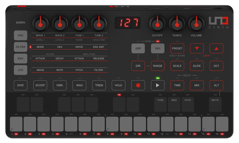 IK Multimedia Uno Synth Teclado Sintetizador Analógico 1