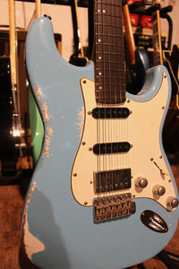 Franchin Guitars Mercury Standard HSS RW Guitarra Eléctrica Daphne Blue Medium Relic 3