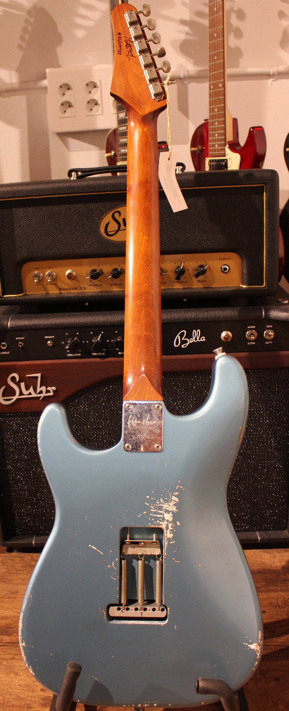 Franchin Guitars Mercury Standard HSS RW Guitarra Eléctrica Lake Placid Blue Metallic Medium Relic 2