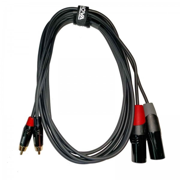 Enova Ec-A3-CLMXLM-3 Cable 2 X RCA a 2 X XLR Macho 3 Metros 1