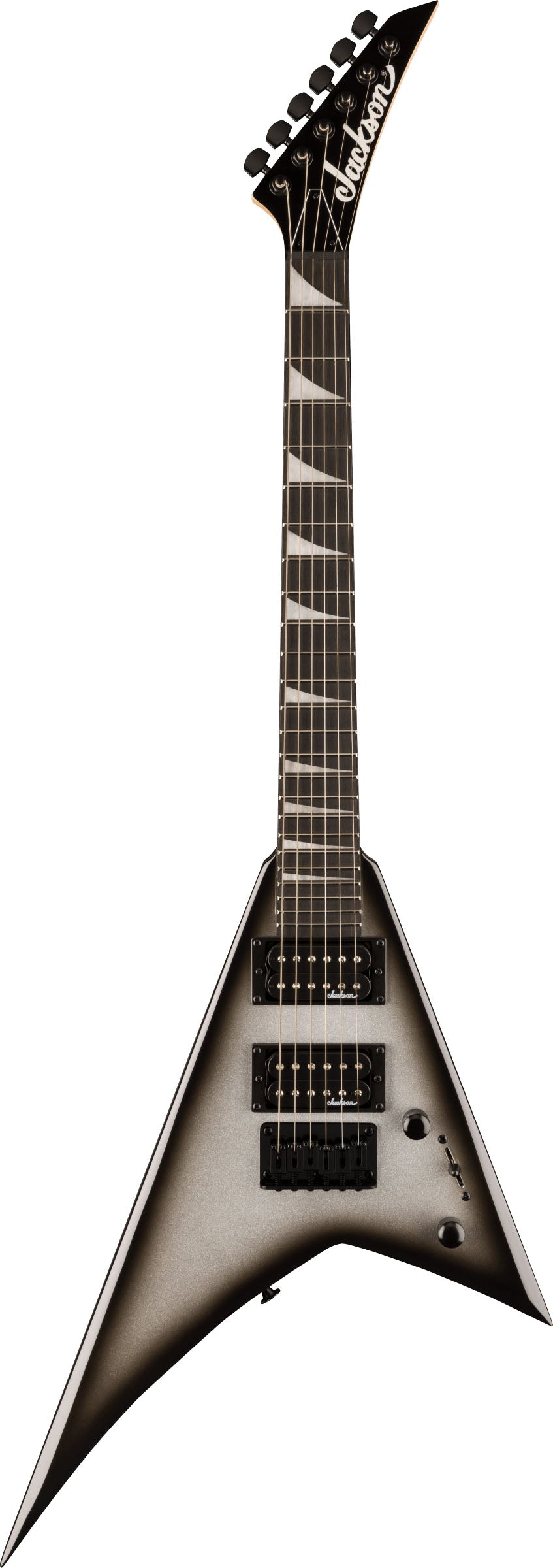 Jackson JS Series Rhoads Minion JS1X AM Guitarra Eléctrica Mini Silver Burst 1