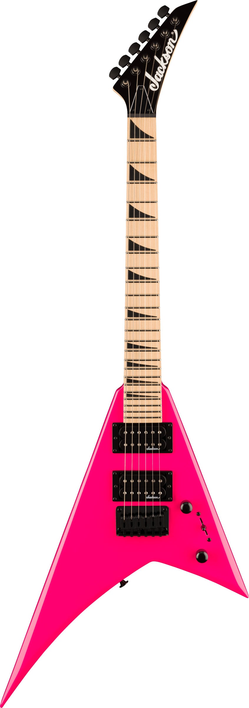 Jackson JS Series Rhoads Minion JS1X MN Guitarra Eléctrica Mini Neón Pink 1