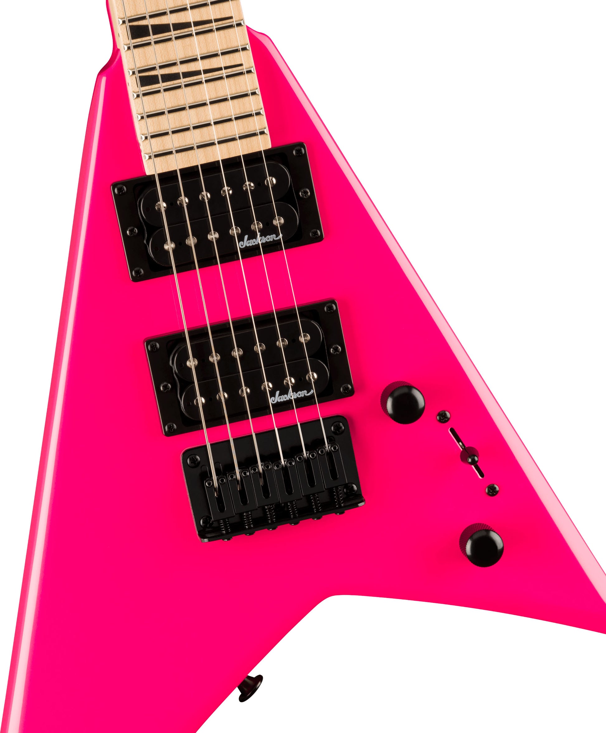 Jackson JS Series Rhoads Minion JS1X MN Guitarra Eléctrica Mini Neón Pink 3