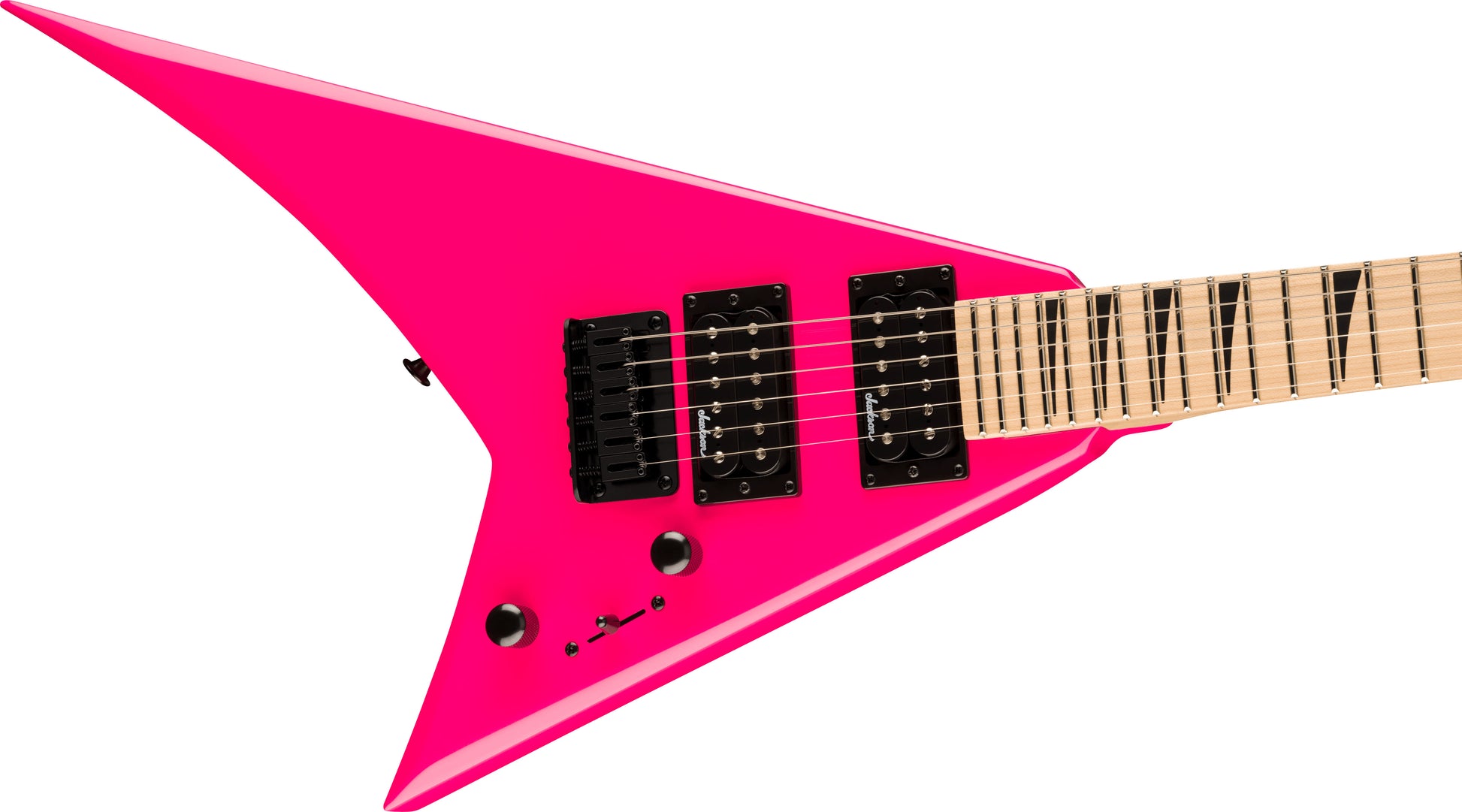 Jackson JS Series Rhoads Minion JS1X MN Guitarra Eléctrica Mini Neón Pink 4