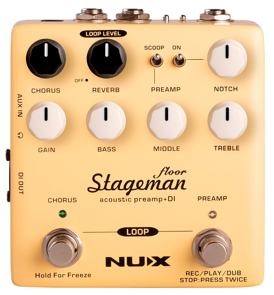 NUX NAP-5 Stageman Floor Pedal Previo Acústico Con DI y Looper 1