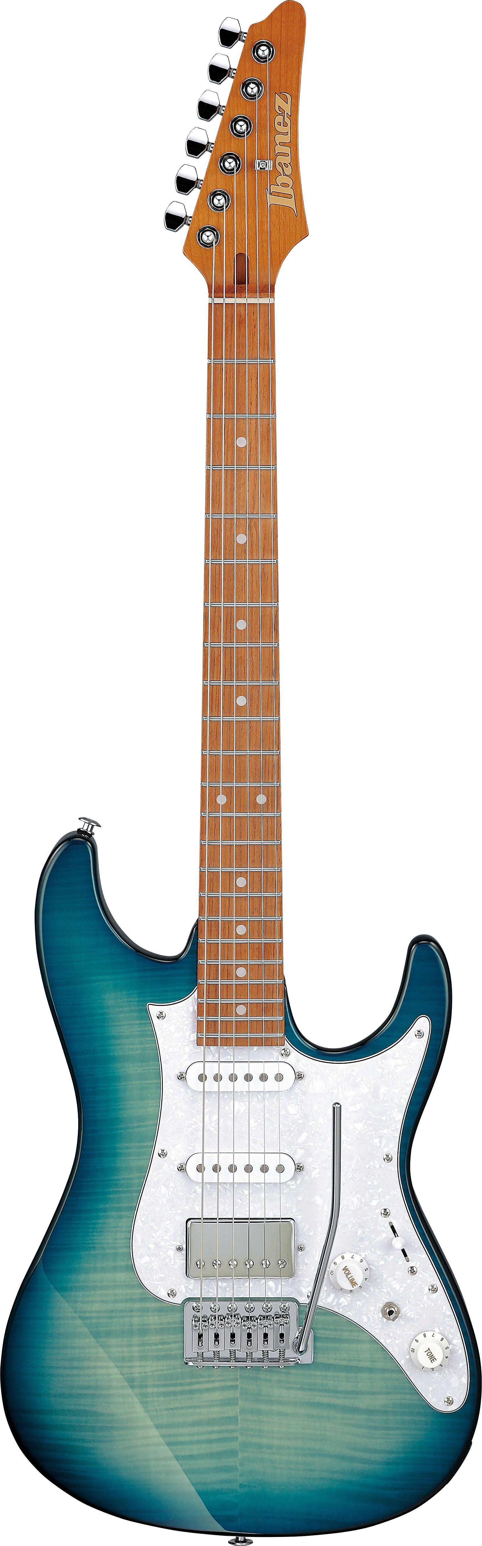 IBANEZ AZ22S1F TXB Guitarra Eléctrica Transparent Turquoise Burst 1