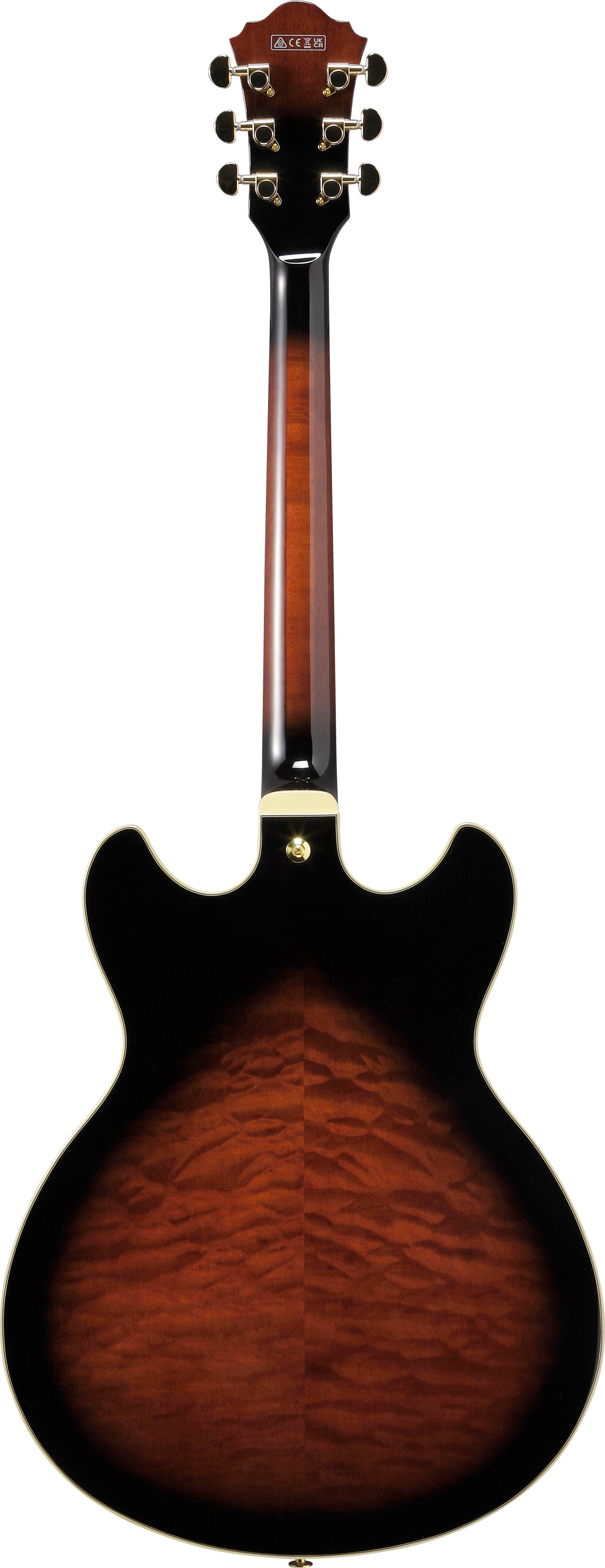 IBANEZ AS93QMSP DBS Guitarra Eléctrica Dark Brown Sunburst 3