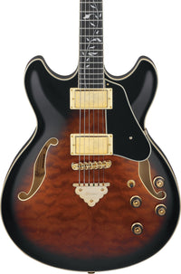 IBANEZ AS93QMSP DBS Guitarra Eléctrica Dark Brown Sunburst 4