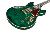 IBANEZ AS93FM TMG Guitarra Eléctrica Transparent Moss Green 5