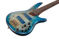 IBANEZ SR6605 GFB Prestige Bajo Eléctrico 5 Cuerdas Ghost Fleet Blue Burst 6