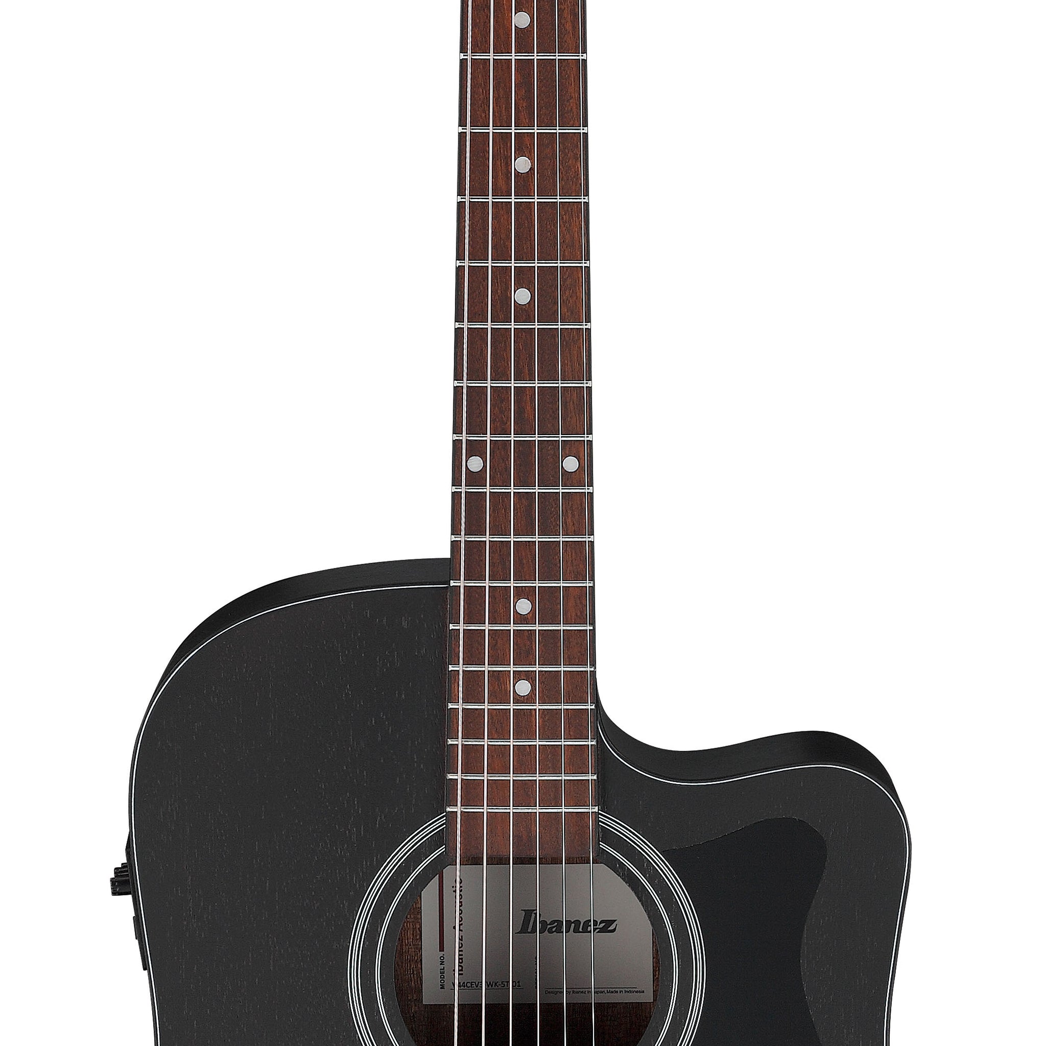 IBANEZ V44CE WK Guitarra Electroacústica Weathered Black Open Pore 1