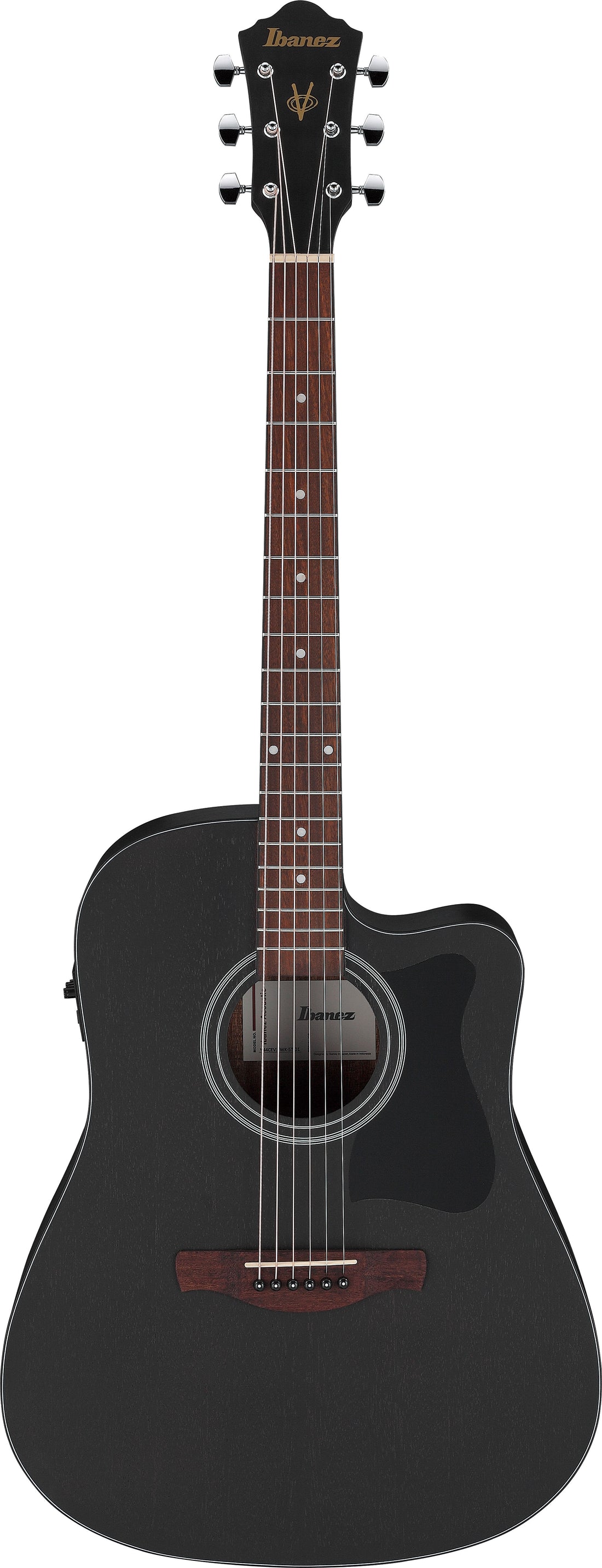 IBANEZ V44CE WK Guitarra Electroacústica Weathered Black Open Pore 1