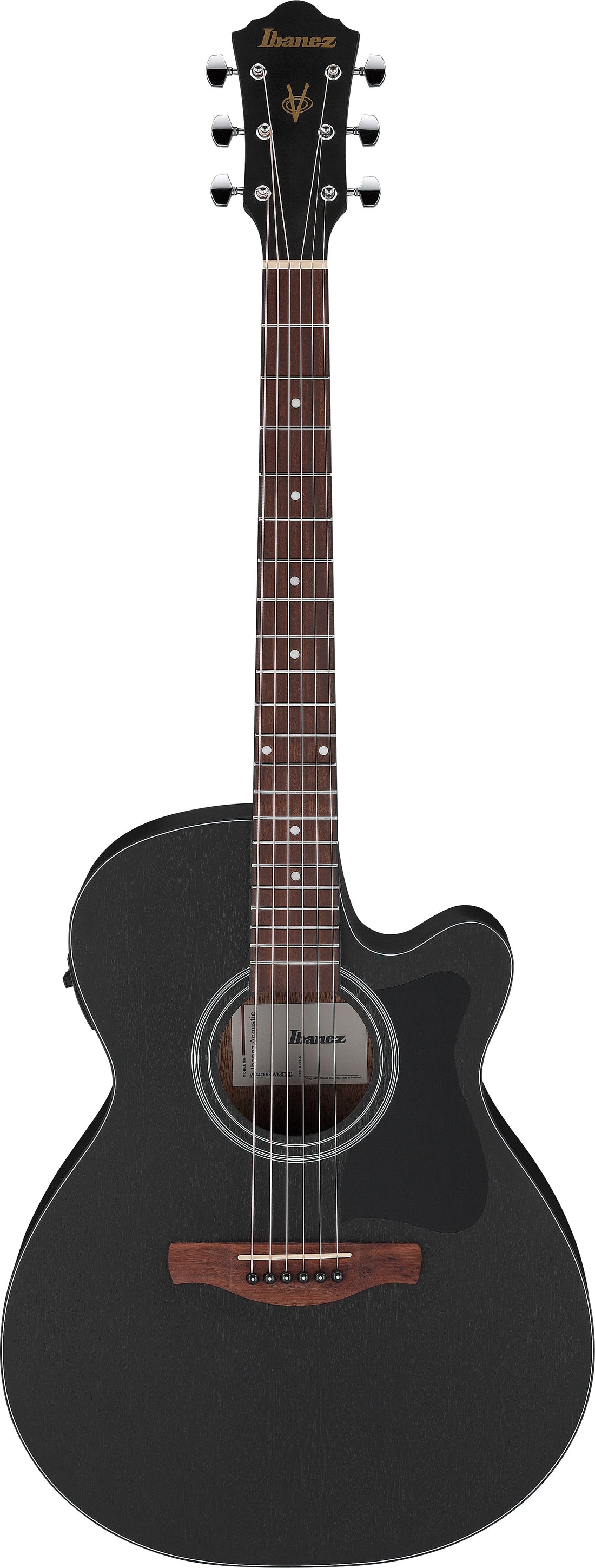 IBANEZ VC44CE WK Guitarra Electroacústica Weathered Black Open Pore 1