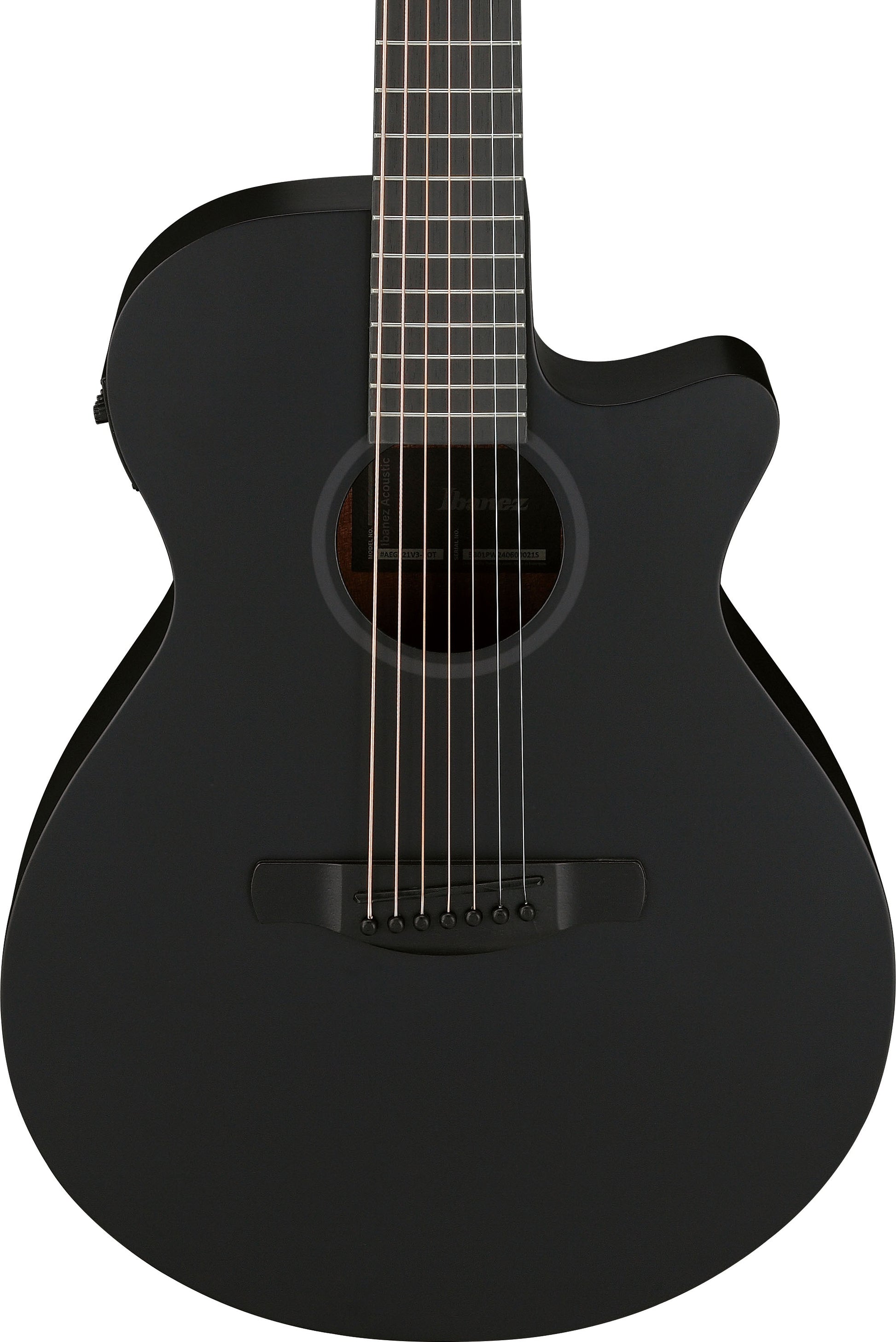 IBANEZ AEG721 BOT Guitarra Electroacústica 7 Cuerdas Black Out 4