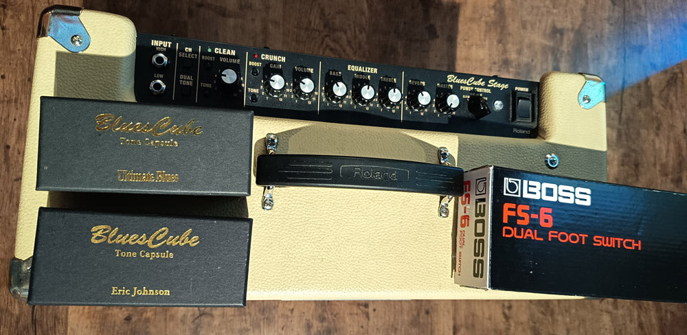 Roland Blues Cube Stage Amplificador Guitarra con 2 Tone Capsule y FS6. Segunda Mano 2