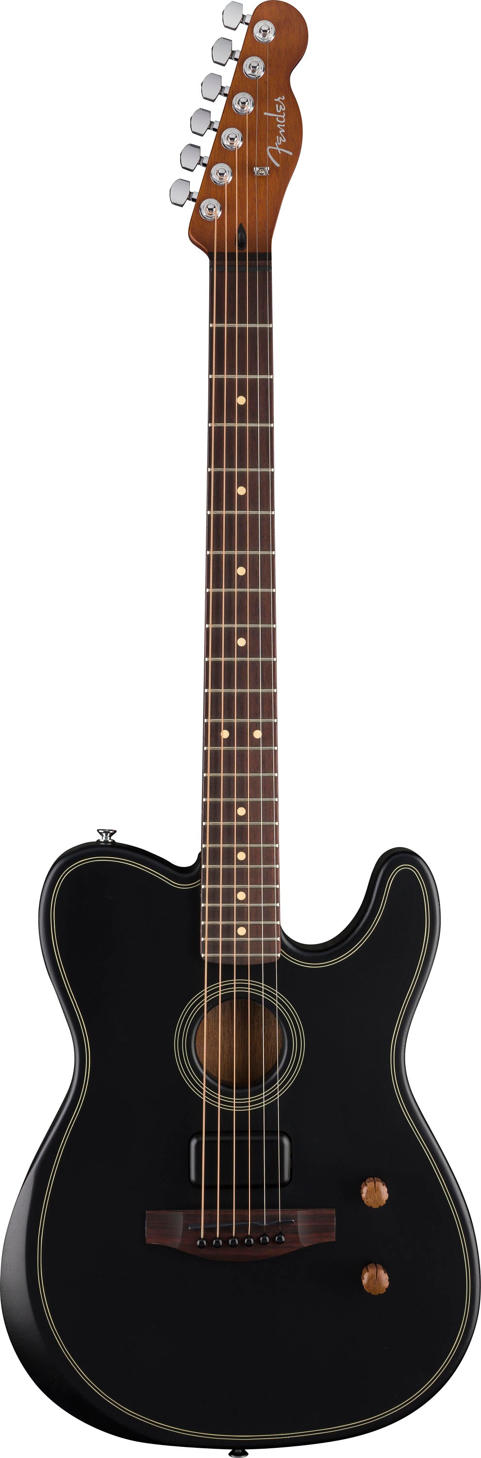 Fender Acoustasonic Standard Telecaster Guitarra Electroacústica Negra 1