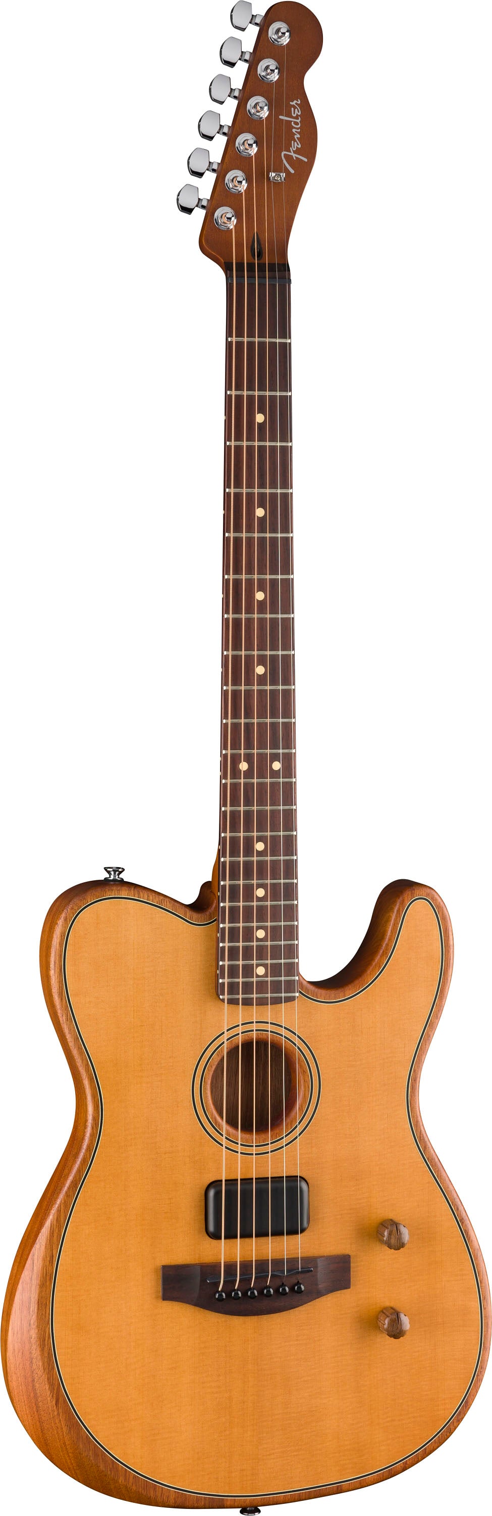 Fender Acoustasonic Standard Telecaster Guitarra Electroacústica Aged Natural 3