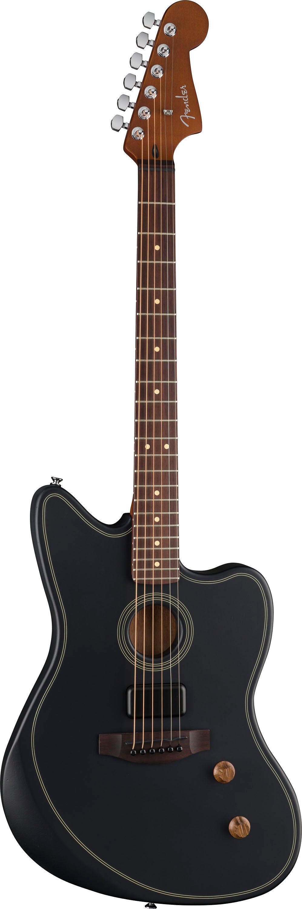 Fender Acoustasonic Standard Jazzmaster Guitarra Electroacústica Negra 3