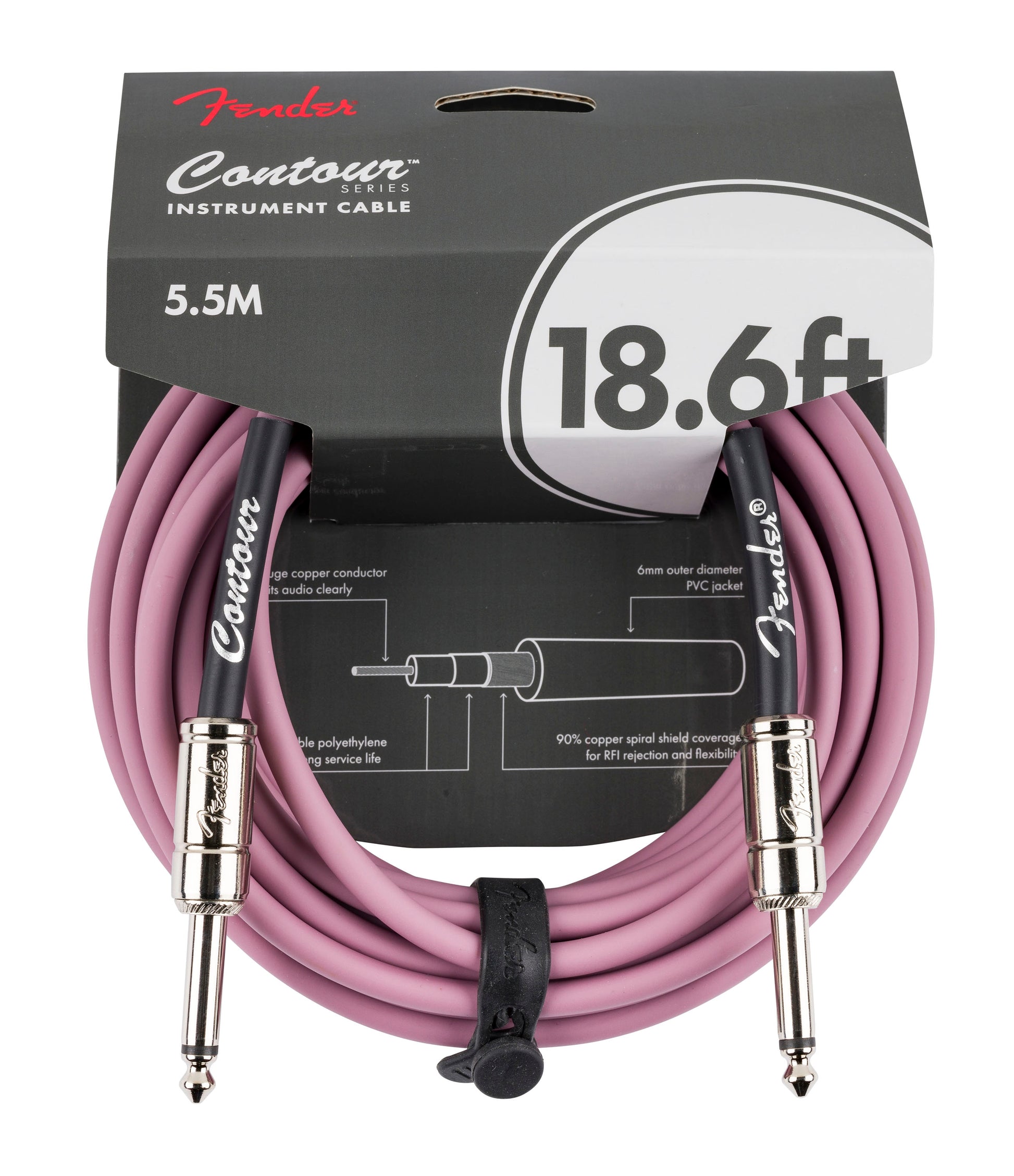 Fender 0990571866 Contour 18.6 Cable Instrumento 5.5 Metros Burgundy Mist 1