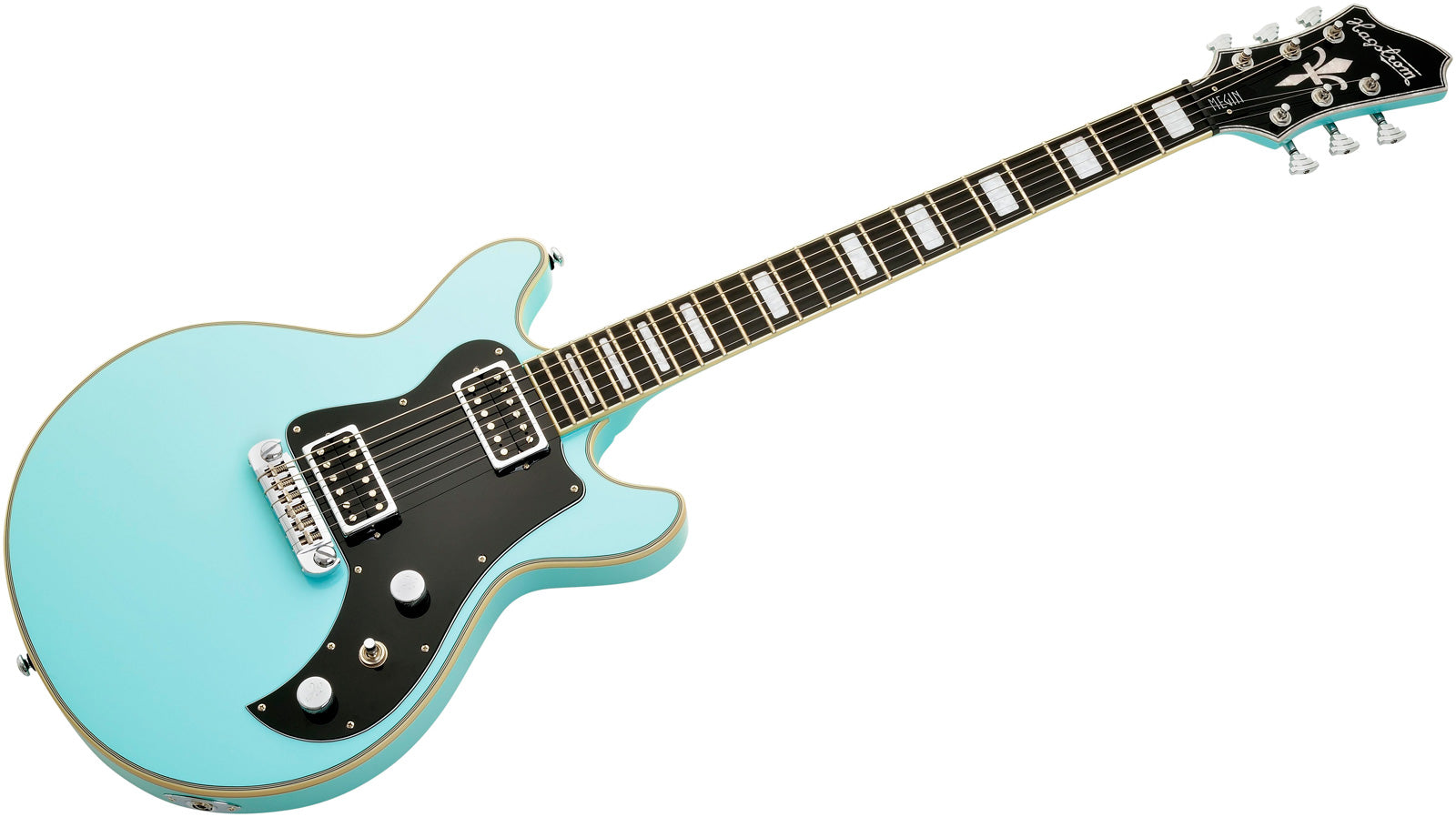 Hagstrom Megin ABE Guitarra Eléctrica Aged Sky Blue 3