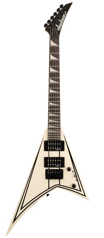 Jackson JS1XM JS Rr Minion Ah Guitarra Eléctrica Snow White With Black Pin Stripes 1