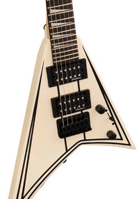 Jackson JS1XM JS Rr Minion Ah Guitarra Eléctrica Snow White With Black Pin Stripes 4