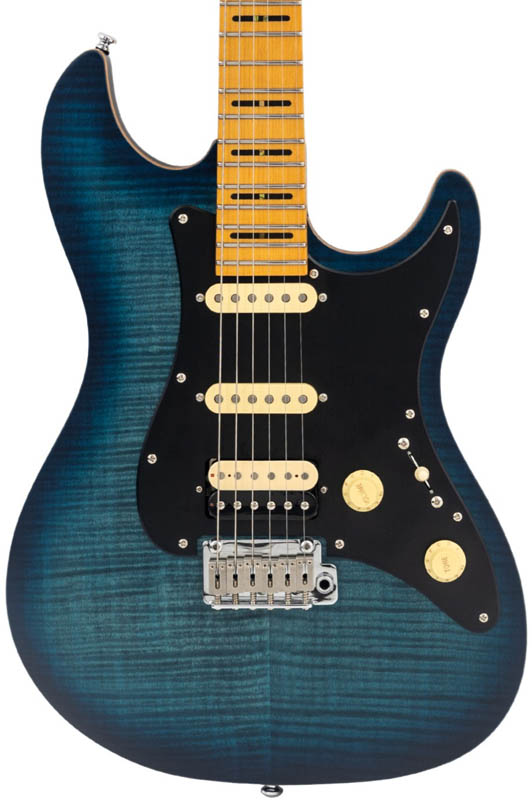 Sire S7 FM New Gen TBL Larry Carlton Guitarra Eléctrica Transparent Blue Satin 3