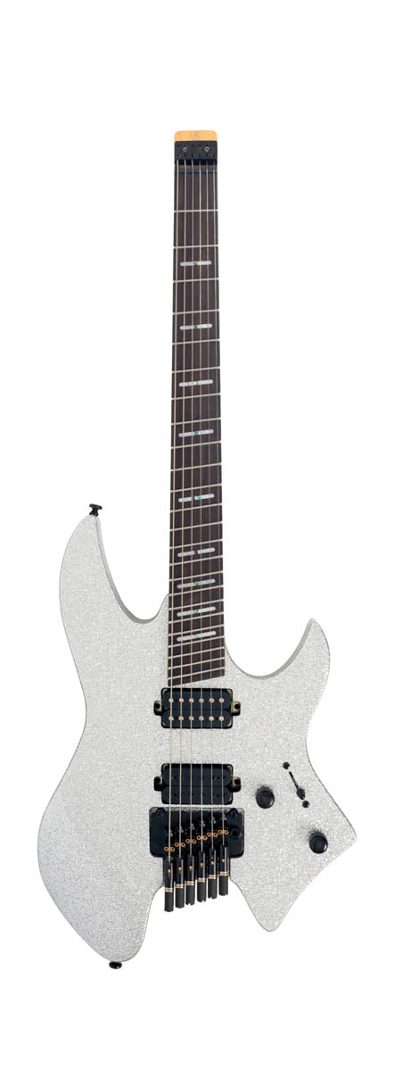 Sire X6 6 Headless SS Larry Carlton Guitarra Eléctrica Silver Sparkle 1
