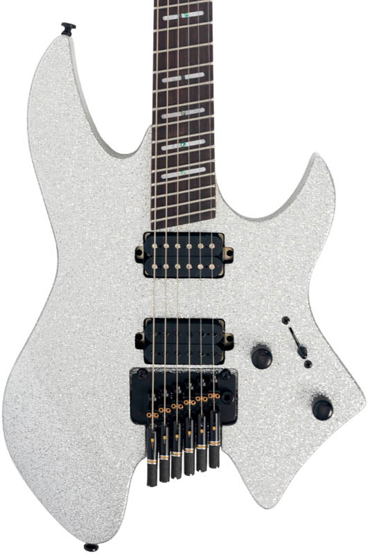 Sire X6 6 Headless SS Larry Carlton Guitarra Eléctrica Silver Sparkle 3