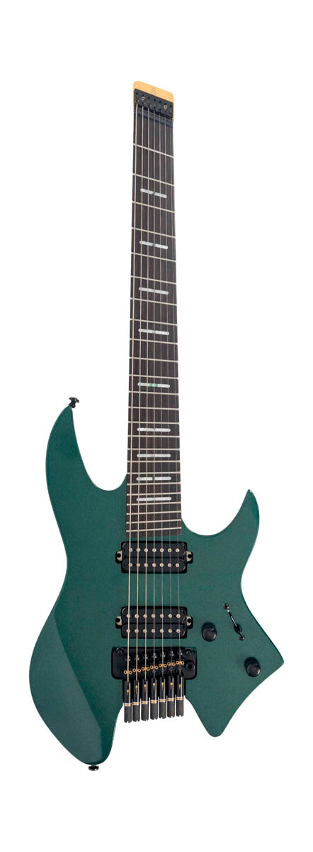 Sire X6 7 Headless MGR Larry Carlton Guitarra Eléctrica 7 Cuerdas Metallic Green 1
