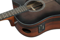 Ibanez AAD70CE TBN Guitarra Electroacústica Grand Dreadnought Transparent Charcoal Burst 6