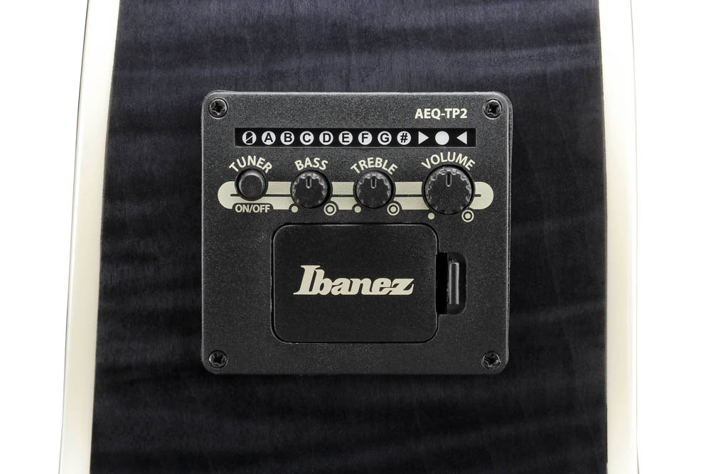 Ibanez AE170 TBK Guitarra ElectroAcústica Transparent Black High Gloss 4
